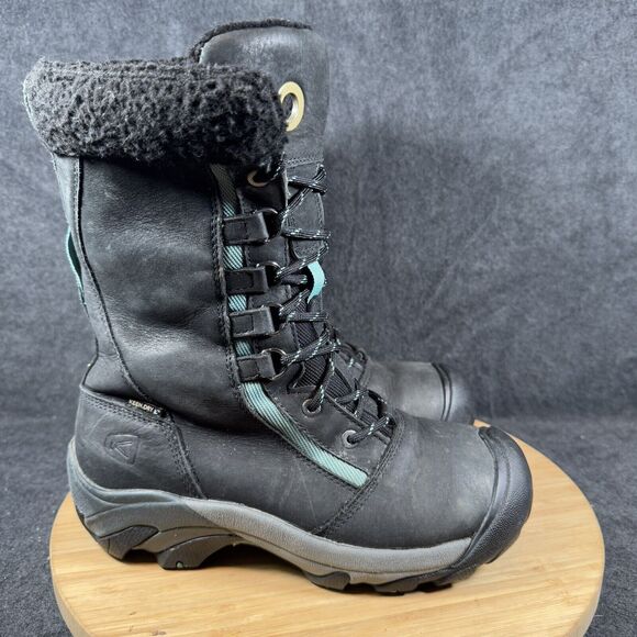 Keen Hoodoo Women 7.5 Warm Insulated Winter Boot High Waterproof Hiking Black - Picture 1 of 7